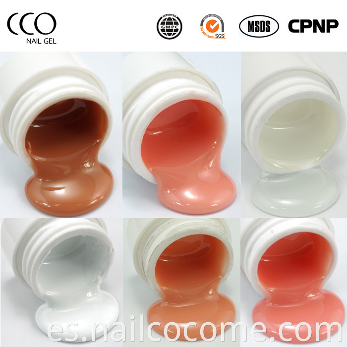 COCO Color de fábrica 1 kg OEM No remojar el gel de uñas de la extensión de la extensión del gel de color UV